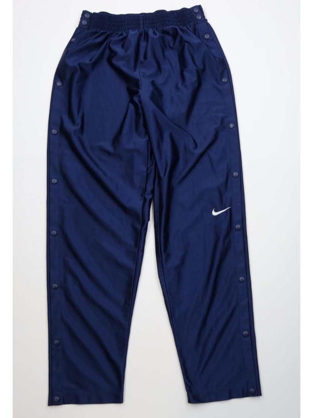 Vintage 90s Nike Mens Size XL Silky Dazzle Basketball Tearaway Pants Navy Blue